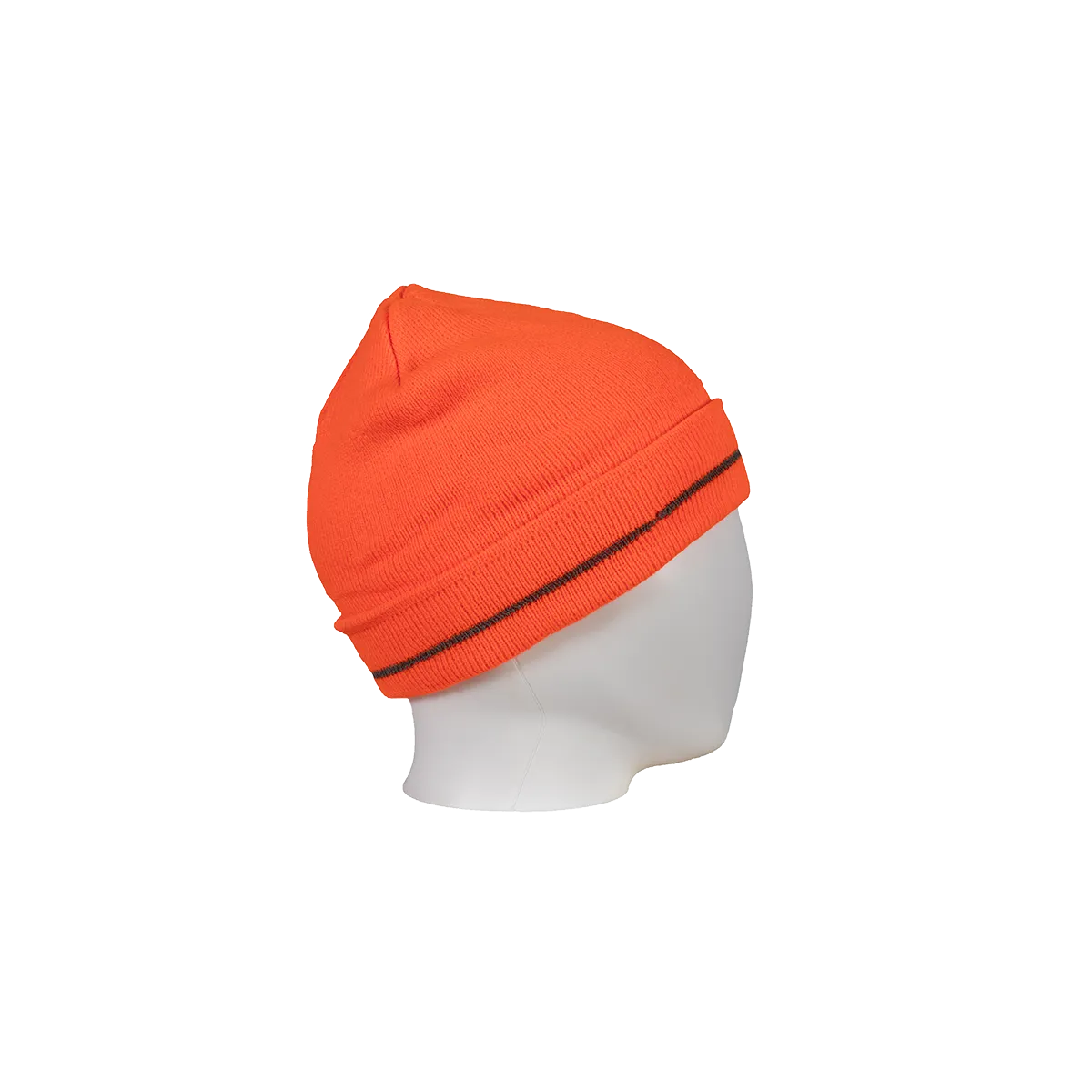 OBE-S1 Orange Safety Beanie Hat with Reflective Stripe