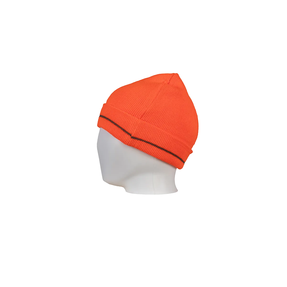 OBE-S1 Orange Safety Beanie Hat with Reflective Stripe