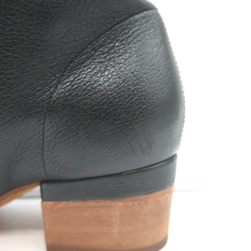 Officine Creative Lolie Ankle Boots Black Grained Leather Size 38.5