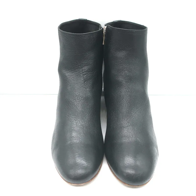 Officine Creative Lolie Ankle Boots Black Grained Leather Size 38.5
