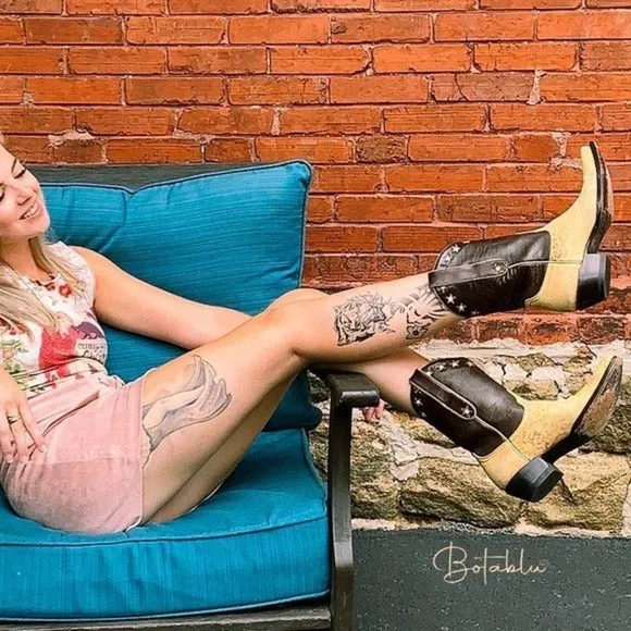 OLD GRINGO Vintage Leopard Star Short Cowboy Boots