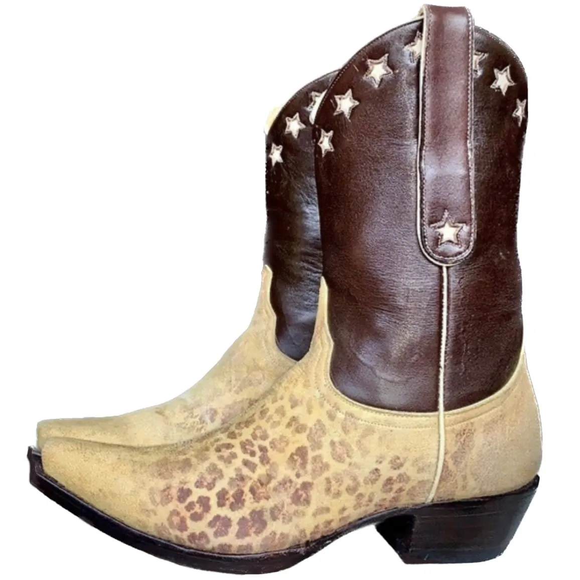 OLD GRINGO Vintage Leopard Star Short Cowboy Boots