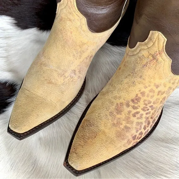 OLD GRINGO Vintage Leopard Star Short Cowboy Boots
