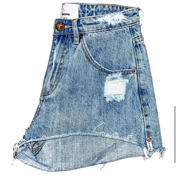 One Teaspoon Ocean Bonitas High WaistDenim Shorts