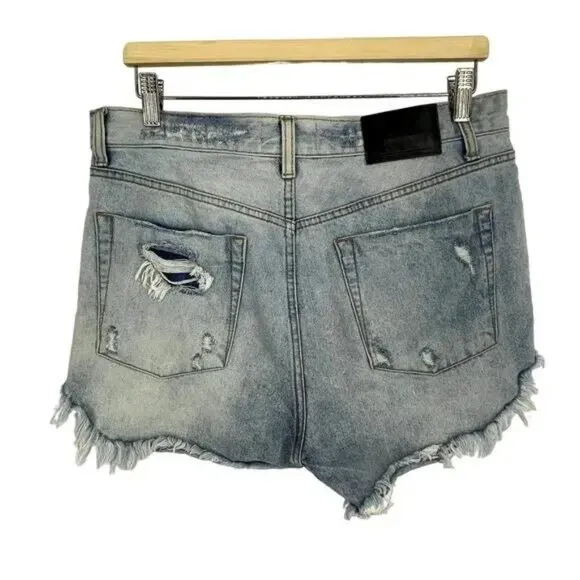 OneTeaspoon Outlaws Curved Raw Hem Shorts Size 29 NWOT $110