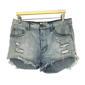 OneTeaspoon Outlaws Curved Raw Hem Shorts Size 29 NWOT $110