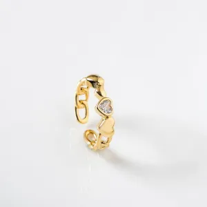 Only Hearts Finger Ring Gold