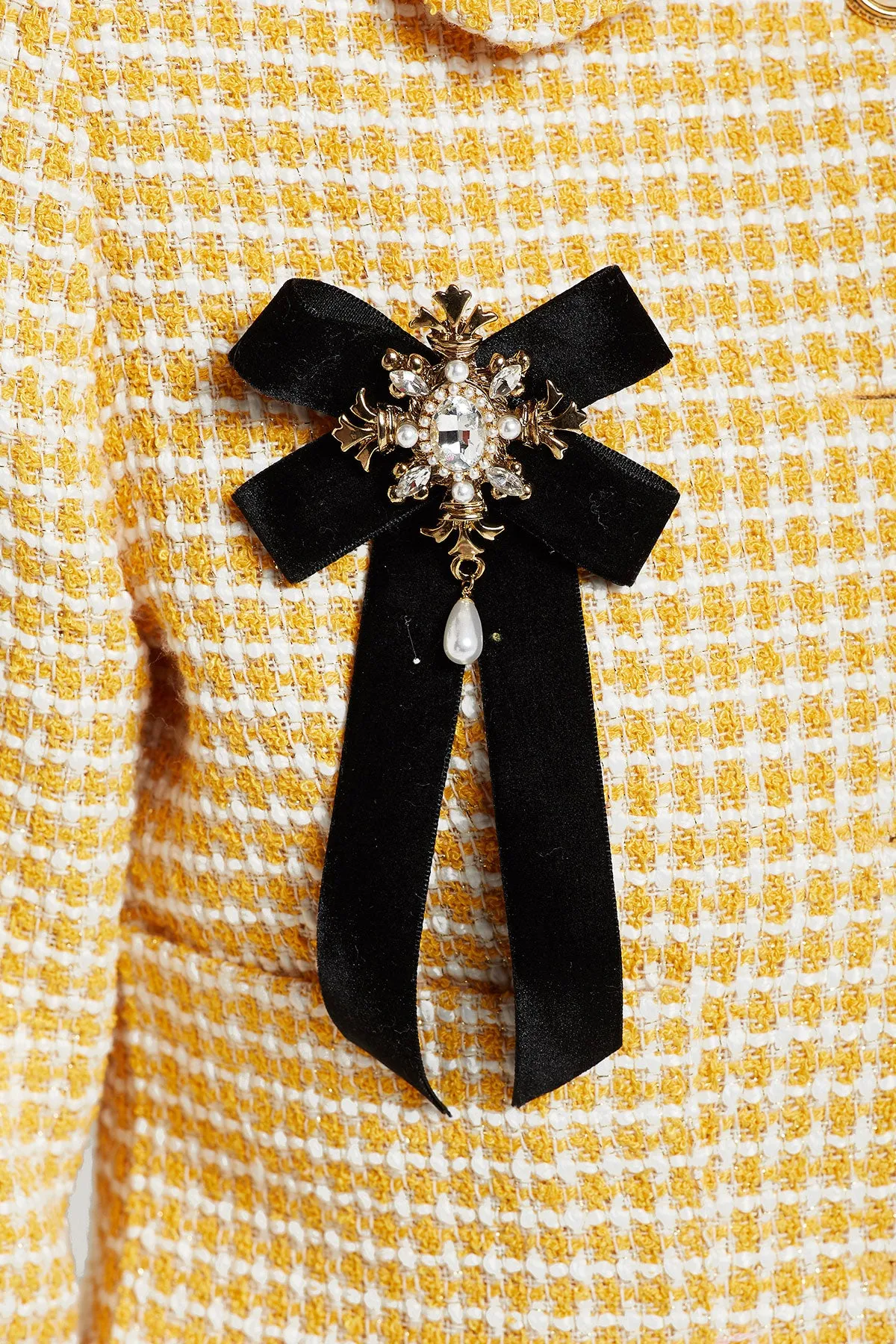 Ornate Velvet Brooch