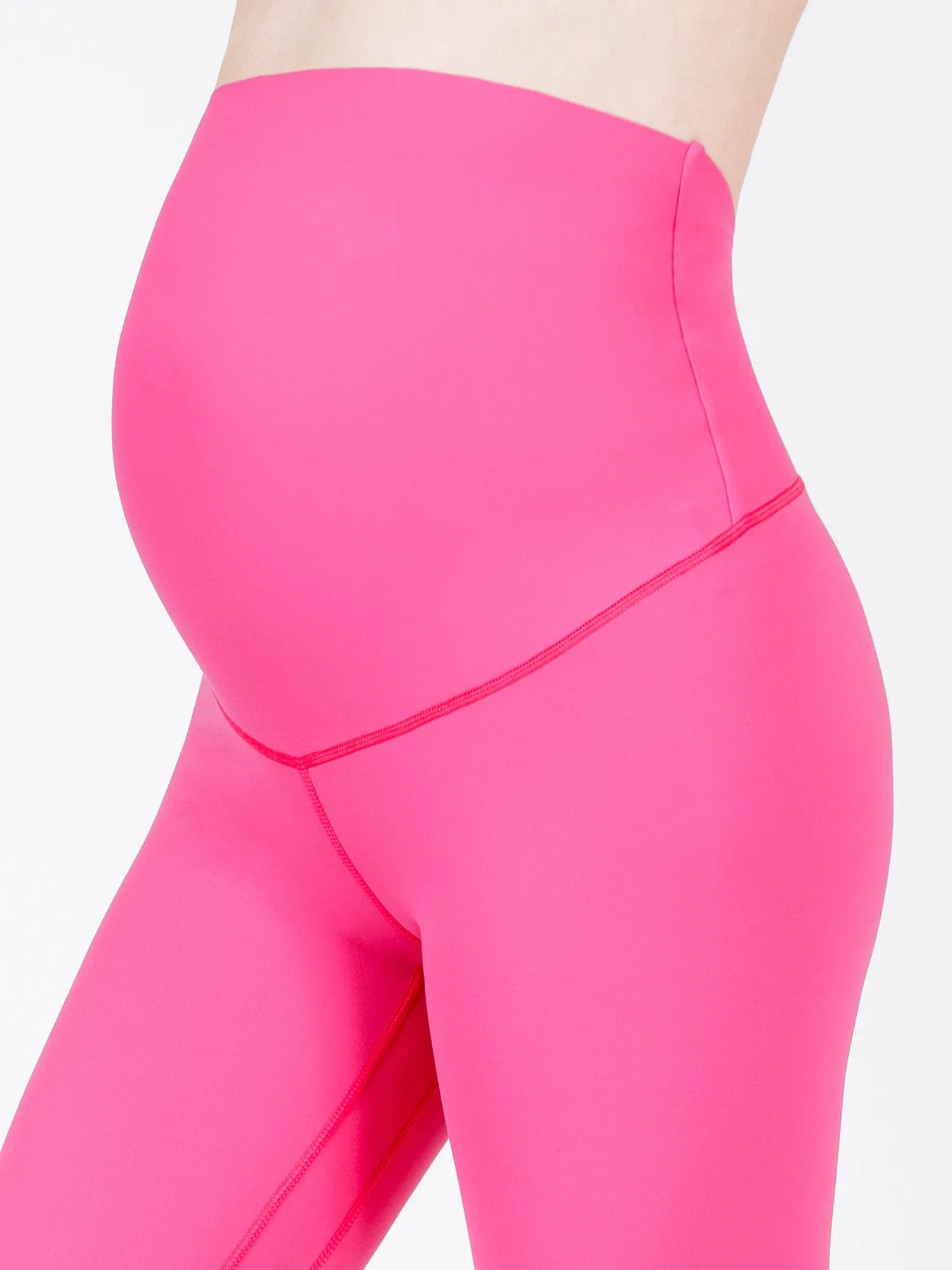 OVER-THE-BUMP MATERNITY SHAPE  BIKER SHORTS, LOTUS