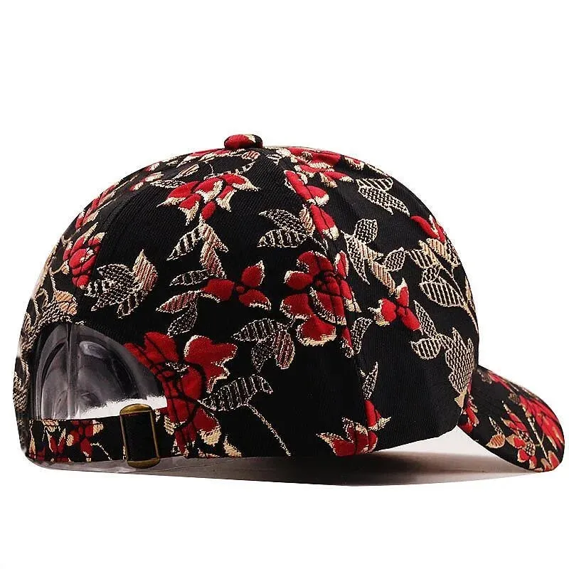 Painting Embroidery Flower Girl Snapback Hats