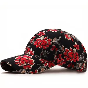 Painting Embroidery Flower Girl Snapback Hats