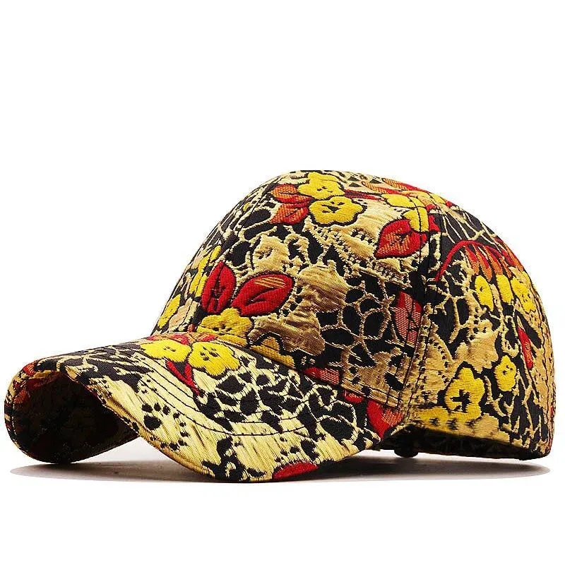 Painting Embroidery Flower Girl Snapback Hats