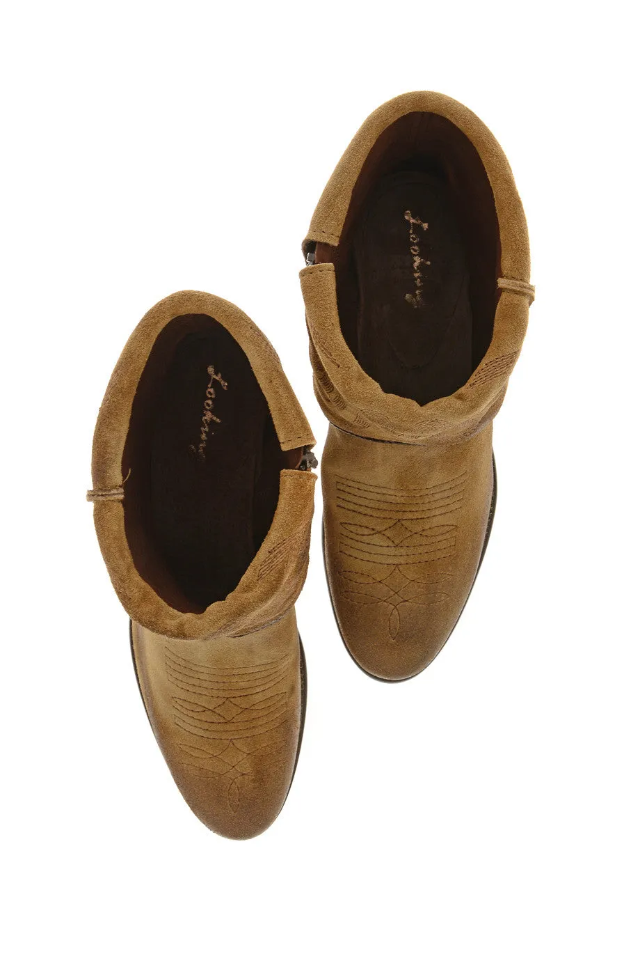 PENY Camel Cowboy Ankle Boots