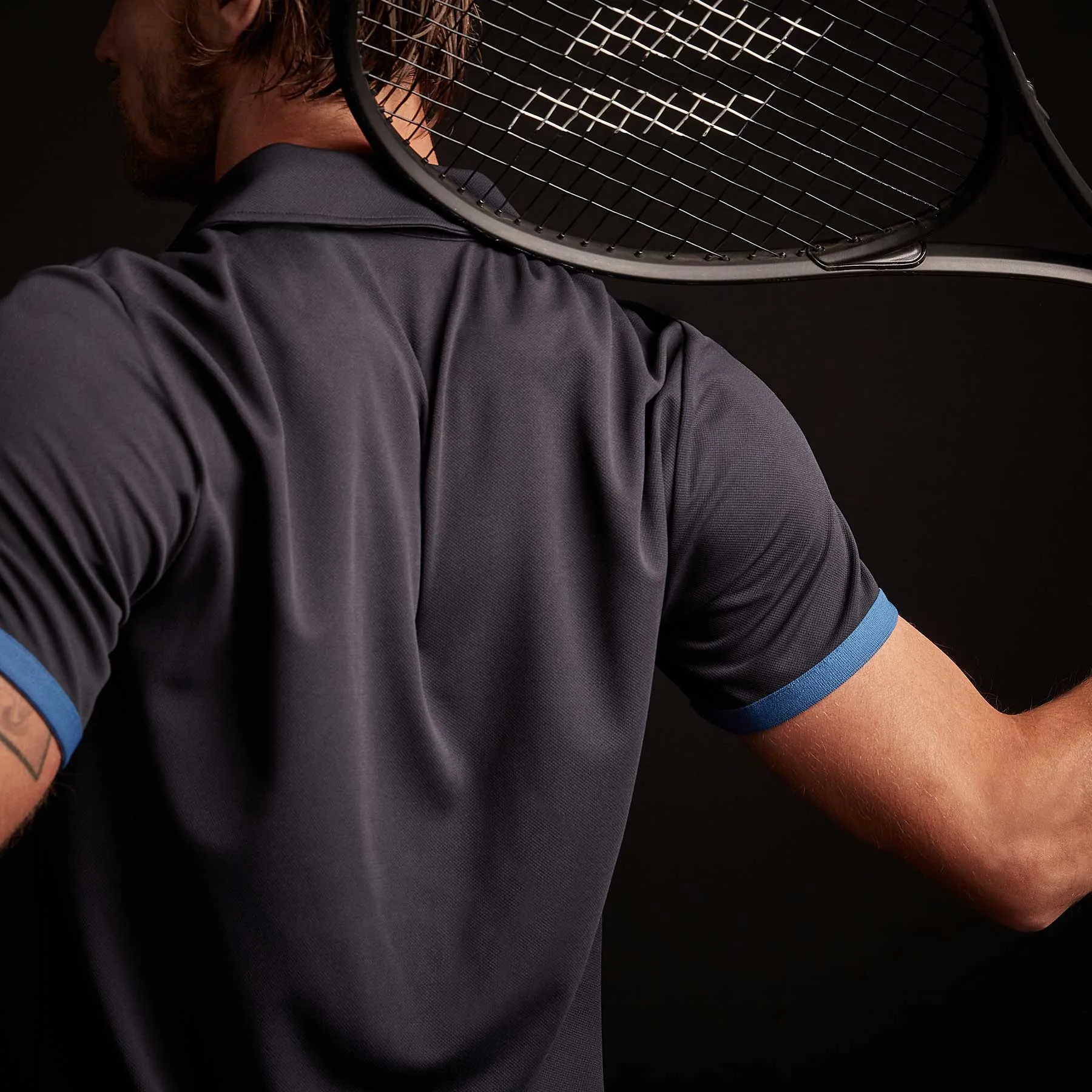 Performance Pique Embroidered Polo - Navy/Reflex