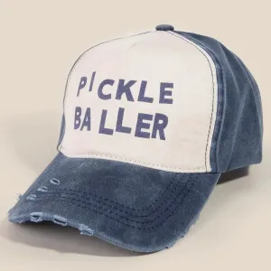 Pickle Baller Distressed Denim Trucker Hat