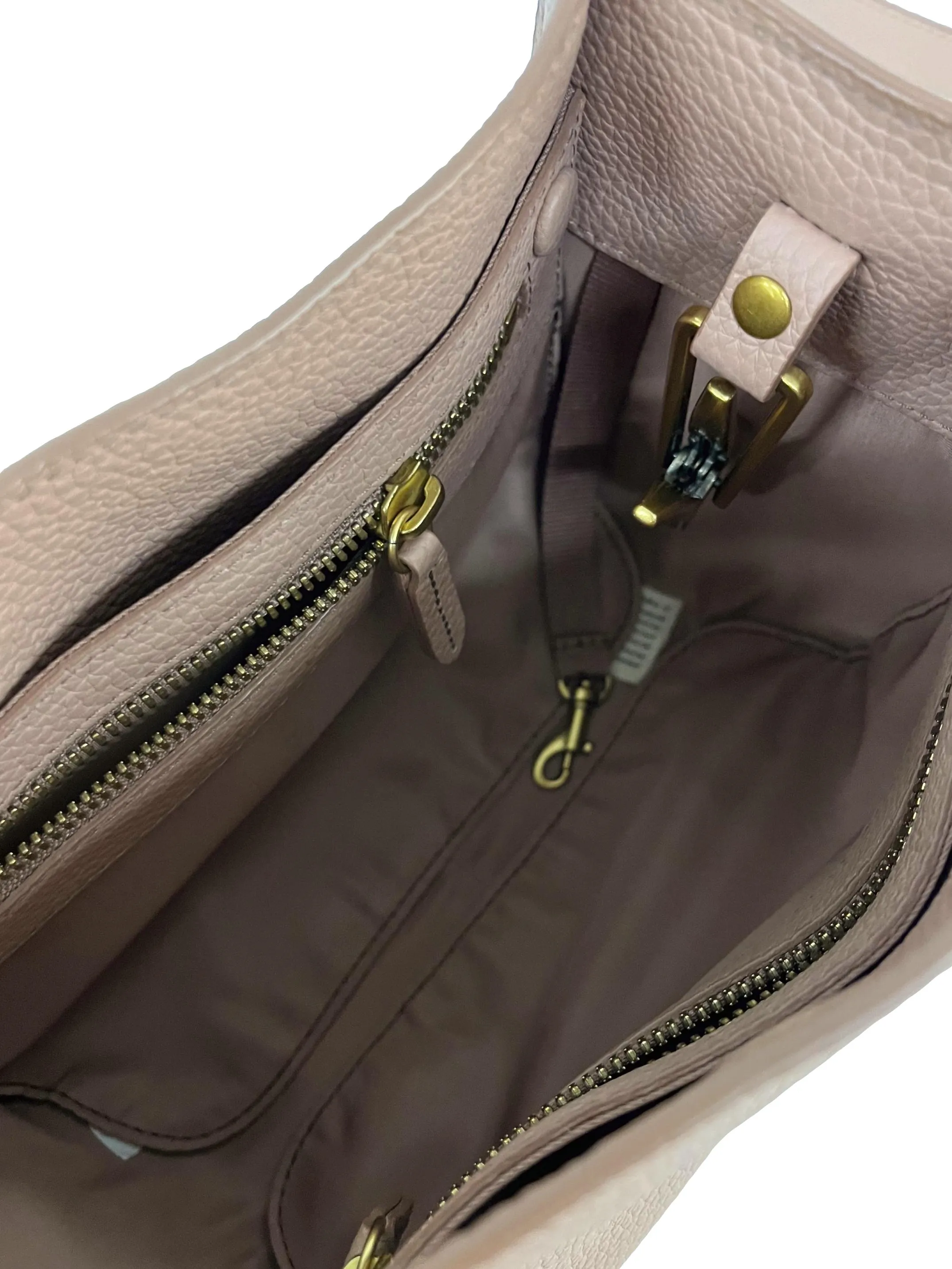 Pink LU Mini Zip Top Handle Bag