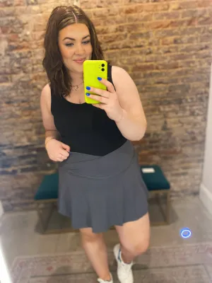 PLUS SIZE High Waist Skort
