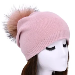 PNYC Evelyn Beanie - Light Pink (Faux Fur)