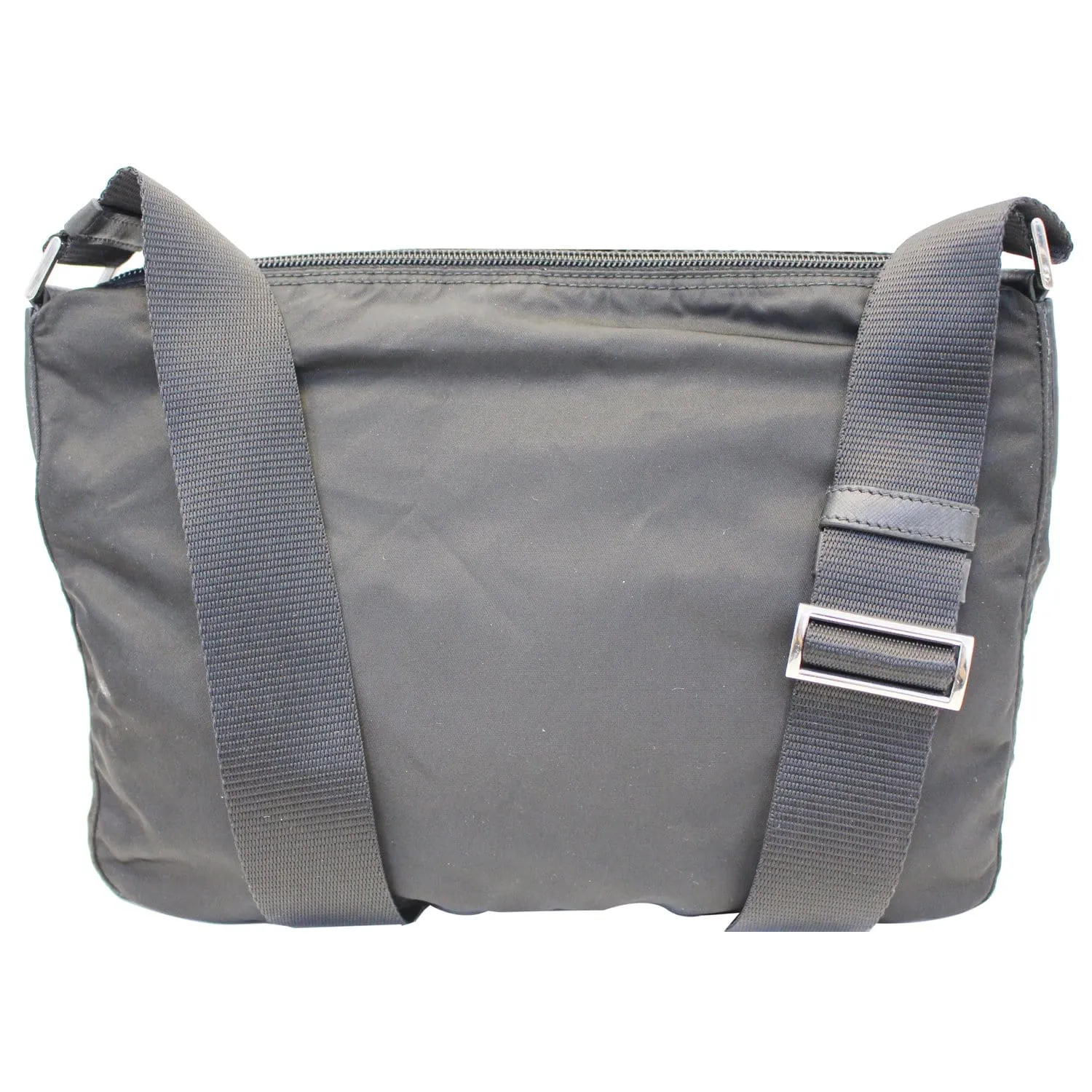 PRADA Large Nylon Crossbody Bag Black