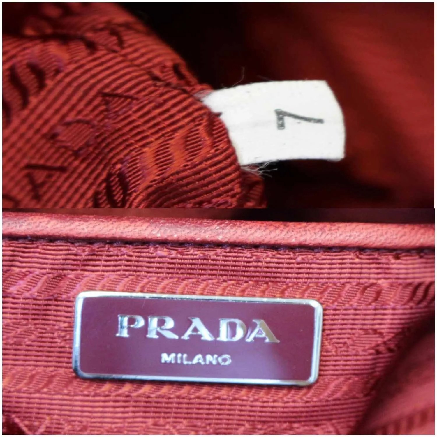 PRADA Large Nylon Crossbody Bag Red