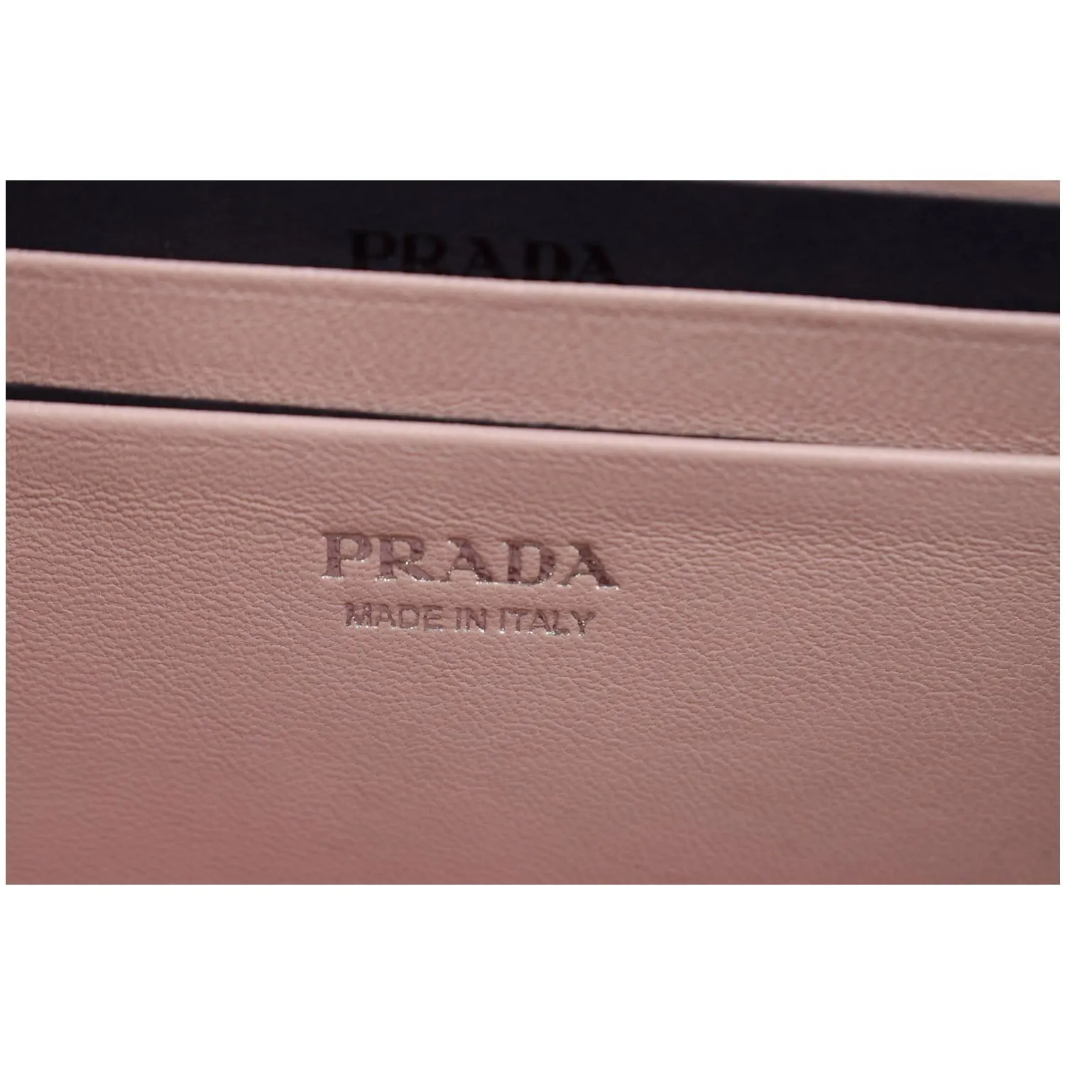 PRADA Nappa Mini Impunture Bandoliera Chain Leather Crossbody Bag Orchidea