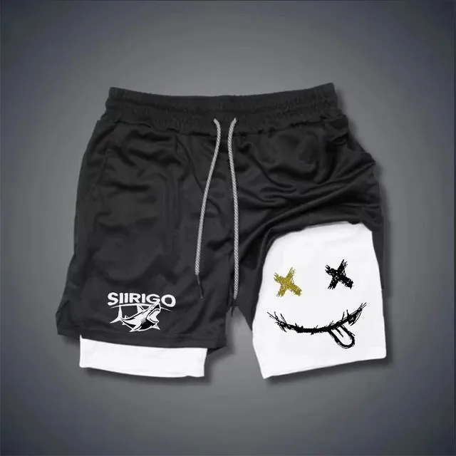 Printed Sports Shorts In God We Trust