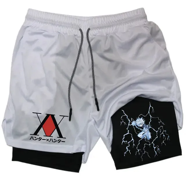 Printed Sports Shorts In God We Trust