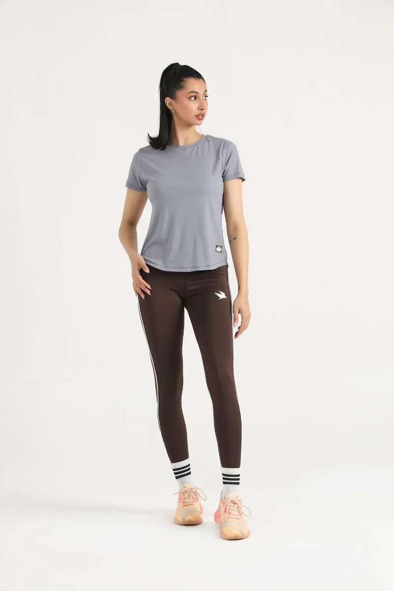PULSE MID LENGTH TEE-GREY