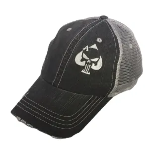 Punisher Ace of Spades Black & Silver Mesh Back Hat