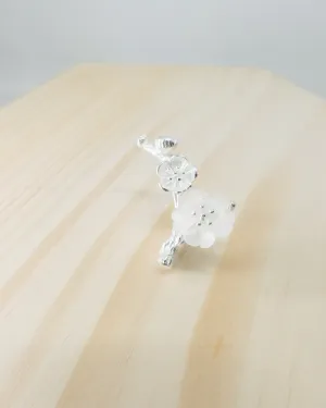 "Haru" crystal floral brooch