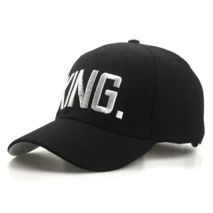 "KING." & "QUEEN." Matching Snap-Back Baseball Caps (UNISEX)