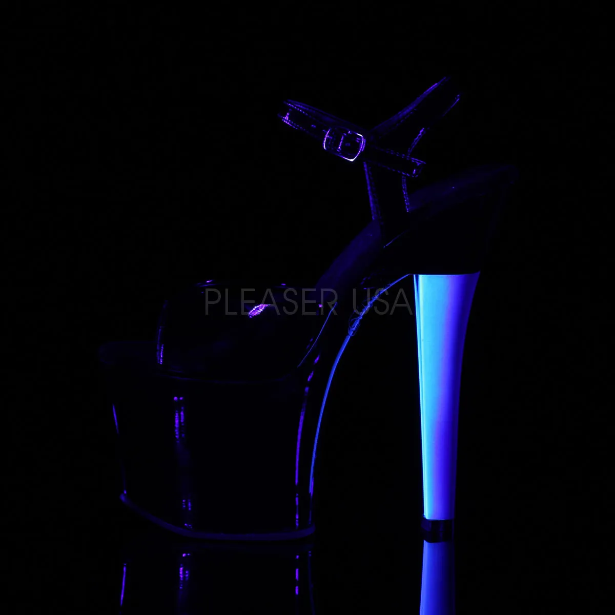 RADIANT-709UVH  Black Patent/Black-Neon Blue