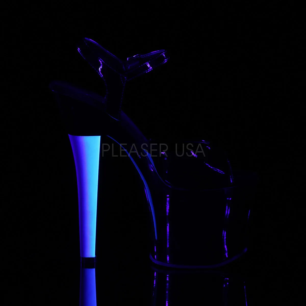 RADIANT-709UVH  Black Patent/Black-Neon Blue