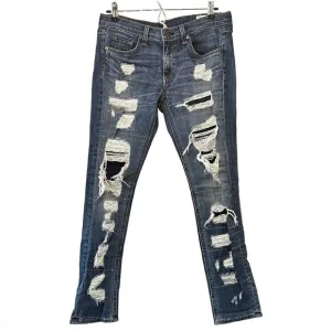 RAG &amp; BONE Dre Slim Boyfriend Distressed Ankle Jeans - 28 - mid-rise - blue