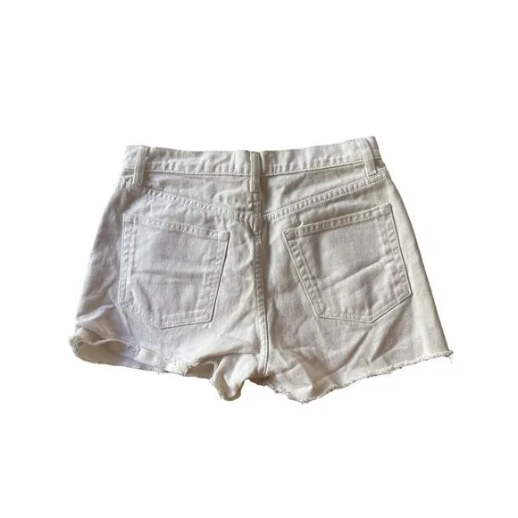 Reformation Dixie High Rise White Jean Shorts Size 26 100 Cotton Made In USA NEW
