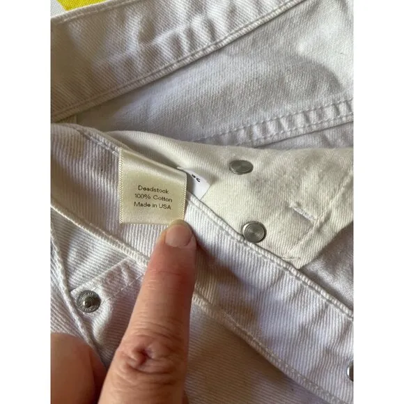 Reformation Dixie High Rise White Jean Shorts Size 26 100 Cotton Made In USA NEW