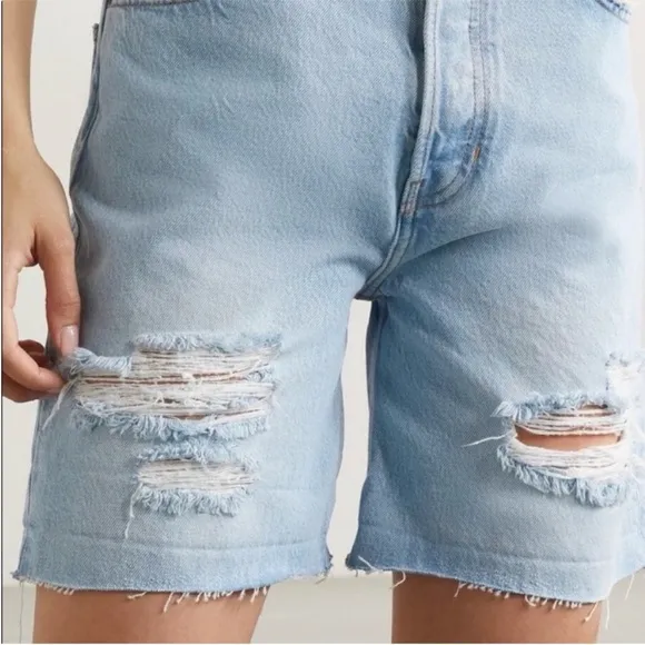 Reformation Jeans Tahoe Destroyed high rise denim shorts 25Style No. 18528