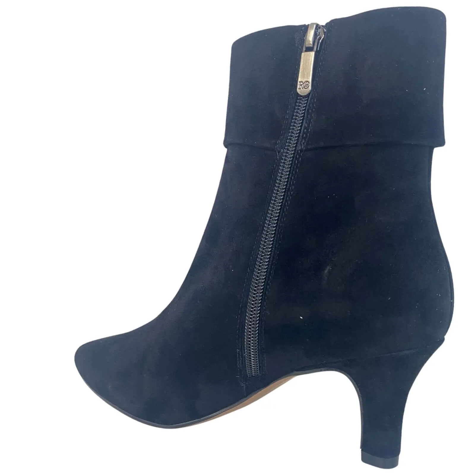 Regarde Le Ciel Nita Black Suede Kitten Heel Boots