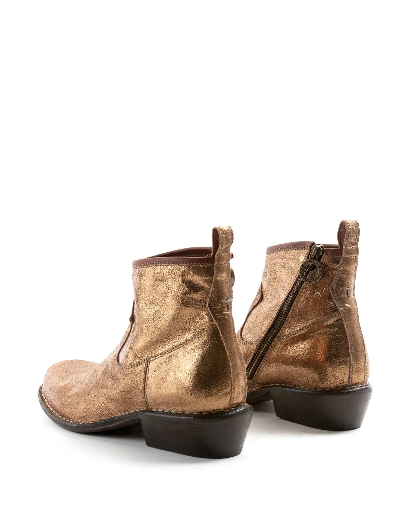 REN Gold Leather Boots