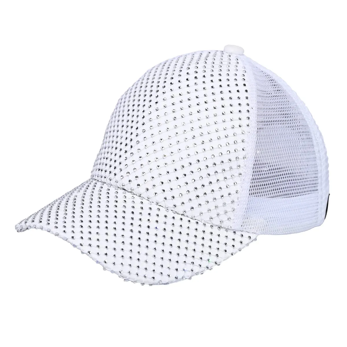 Rhinestone Net Mesh Trucker Hat by Funky Junque
