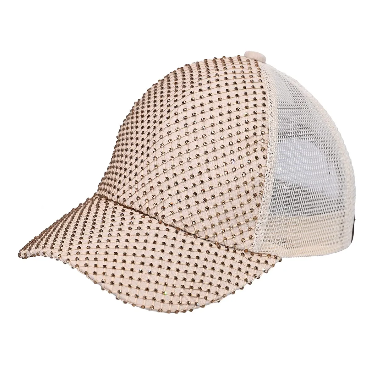 Rhinestone Net Mesh Trucker Hat by Funky Junque