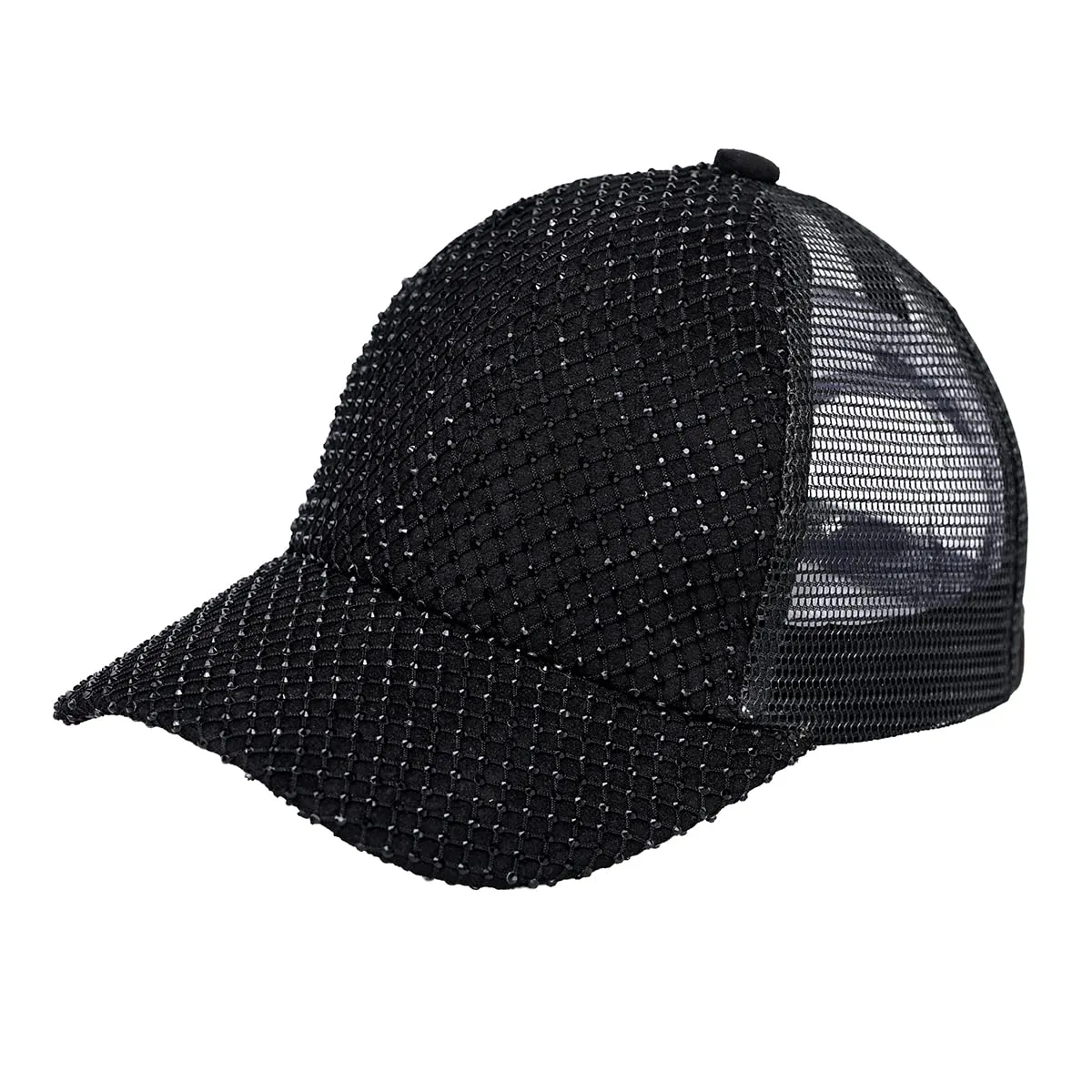 Rhinestone Net Mesh Trucker Hat by Funky Junque