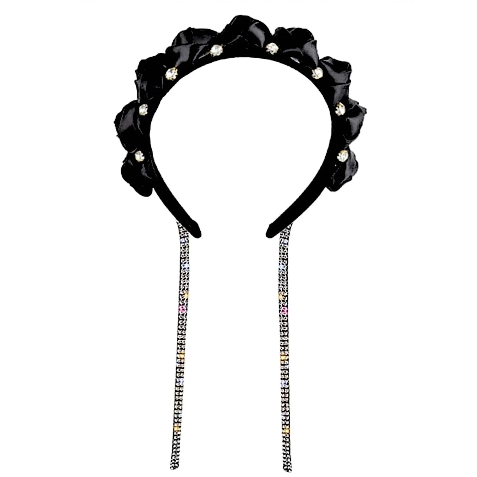 Rhinestone Snowflake Pleated Hairbands.