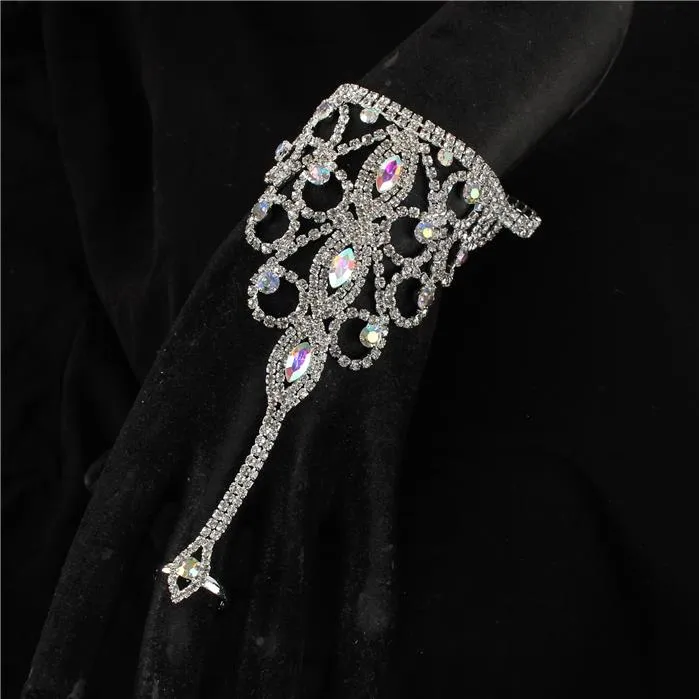 Rhinestones Hand with Ring Bracelet