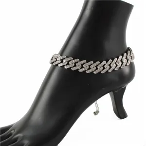 Rhinestones Link Chain Anklet