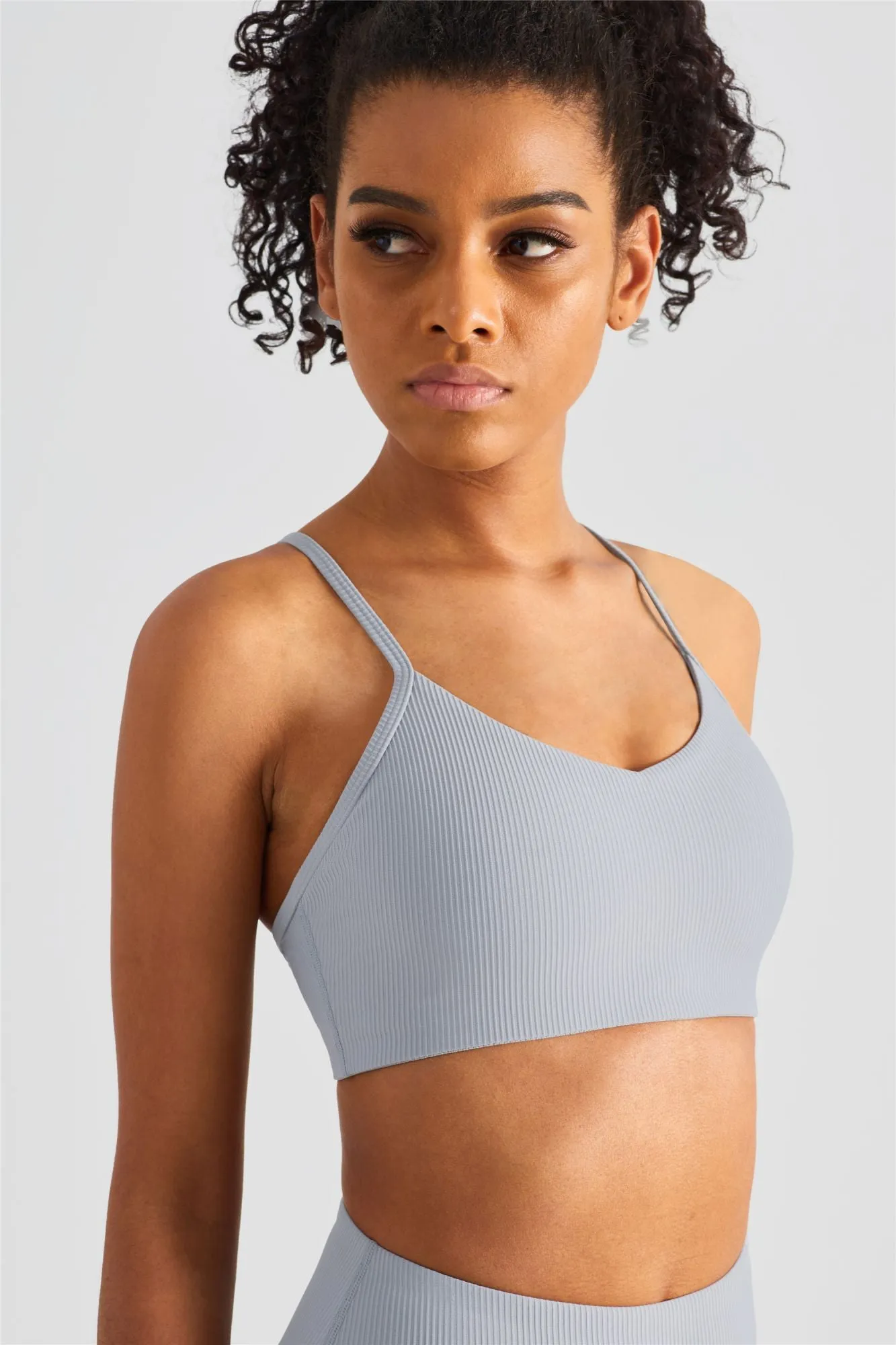 Ribbed Sports Bra & Shorts Activewear Set