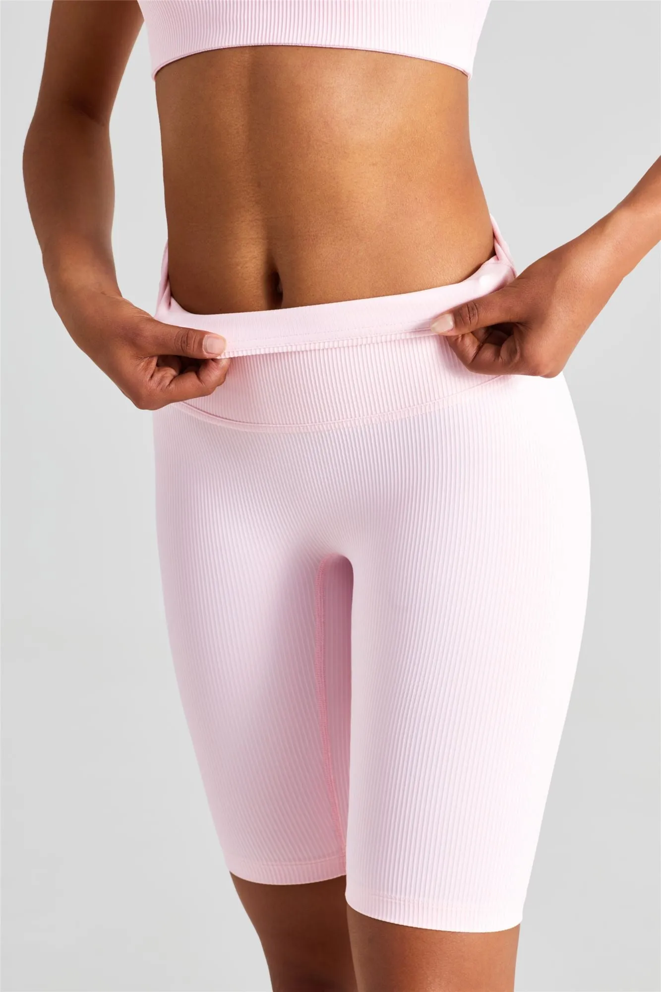 Ribbed Sports Bra & Shorts Activewear Set