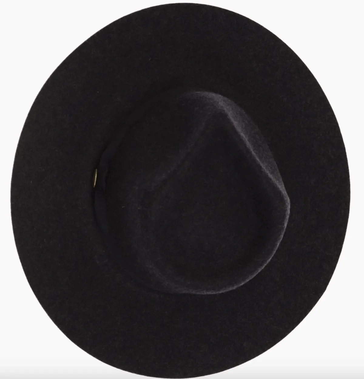 Ribbon Band Trim Wool Felt Panama Ha-Heather Dark Gray