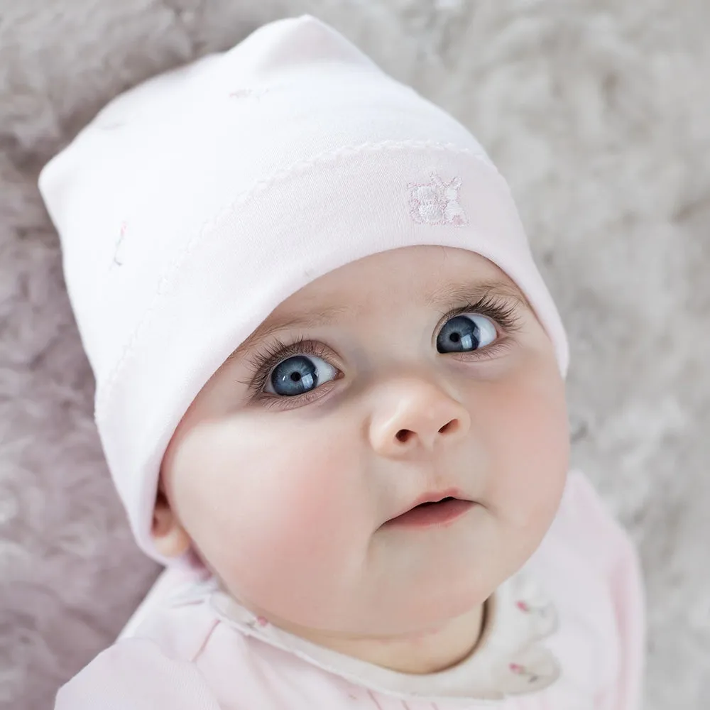 Romy Pink Rosebud Baby Pull - On Hat