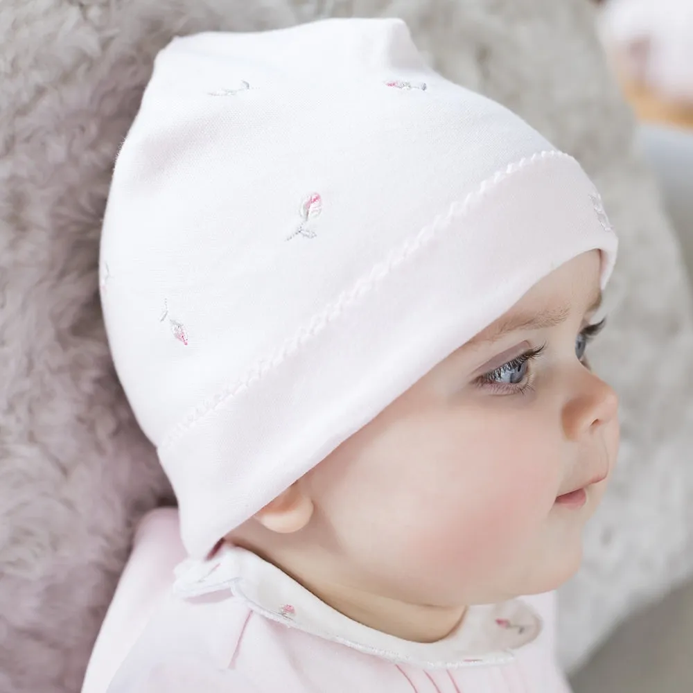 Romy Pink Rosebud Baby Pull - On Hat